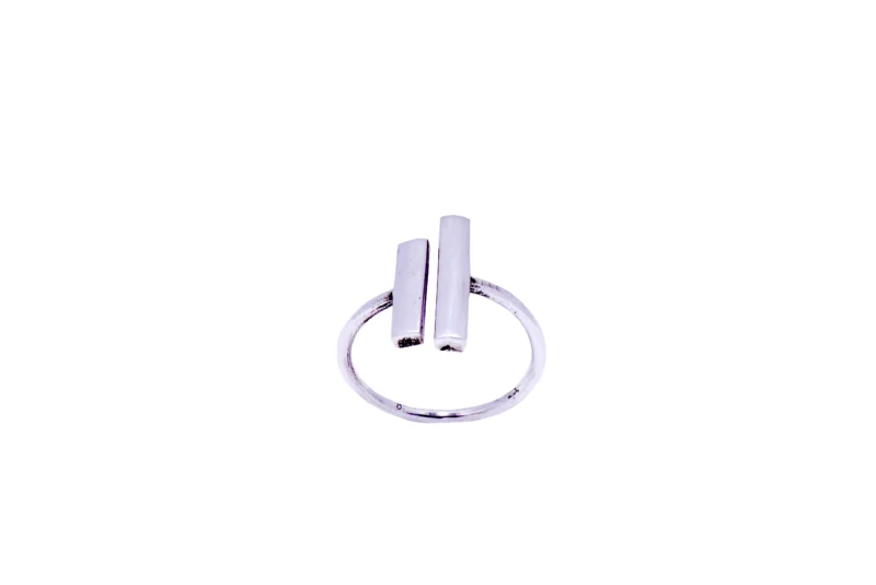 Minimalist Twin Bar 925 Silver Ring – Modern Elegance Redefined