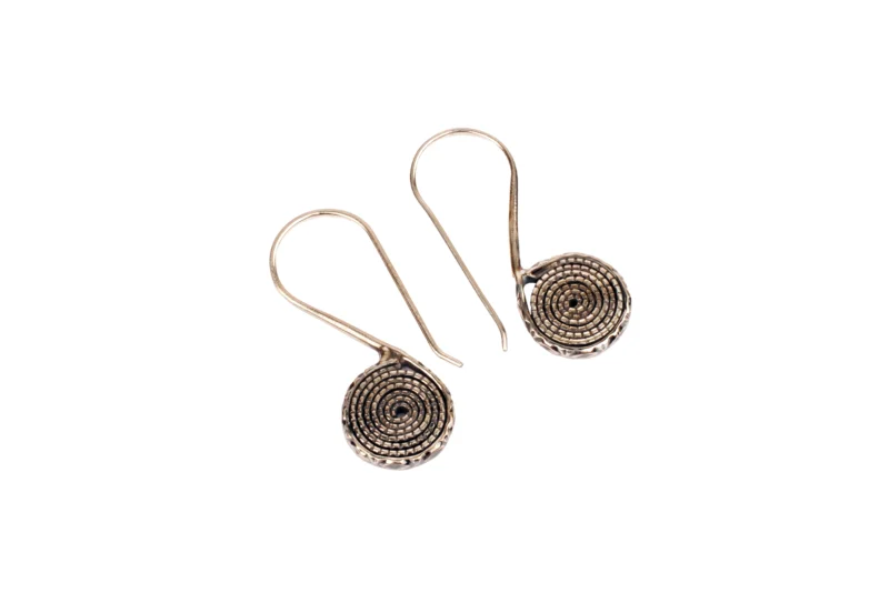 925 Oxidized Silver Spiral Earrings – Tribal Elegance in a Modern Twist