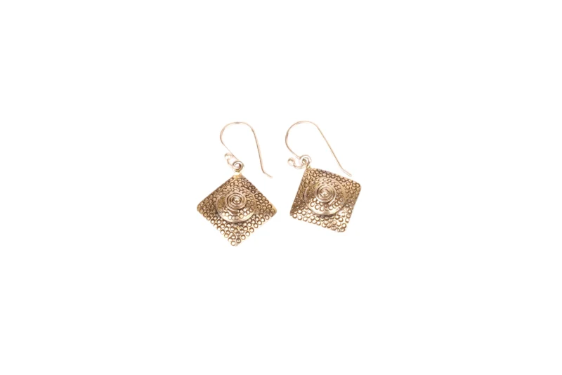 Handcrafted Oxidized Silver Dangle Earrings – Tribal-Inspired Artistic Design - Image 4