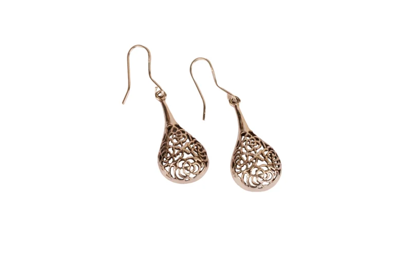 925 Silver Filigree Drop Earrings – Graceful Beauty in Every Curve - Image 2