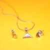 Minimalist Geometric Sterling Silver Pyramid Pendant – Sleek Triangle Design (Chain Not Included)