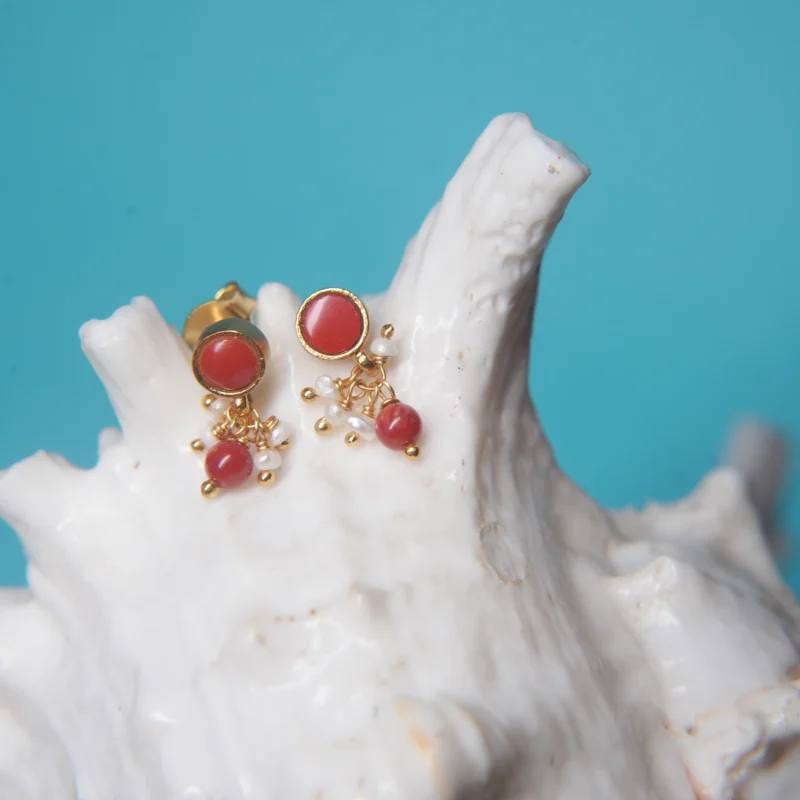 Minimalist Kundan 925 Silver Earrings - Image 5