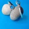 Elegant Silver Bracelet with Blue Gemstone Accents