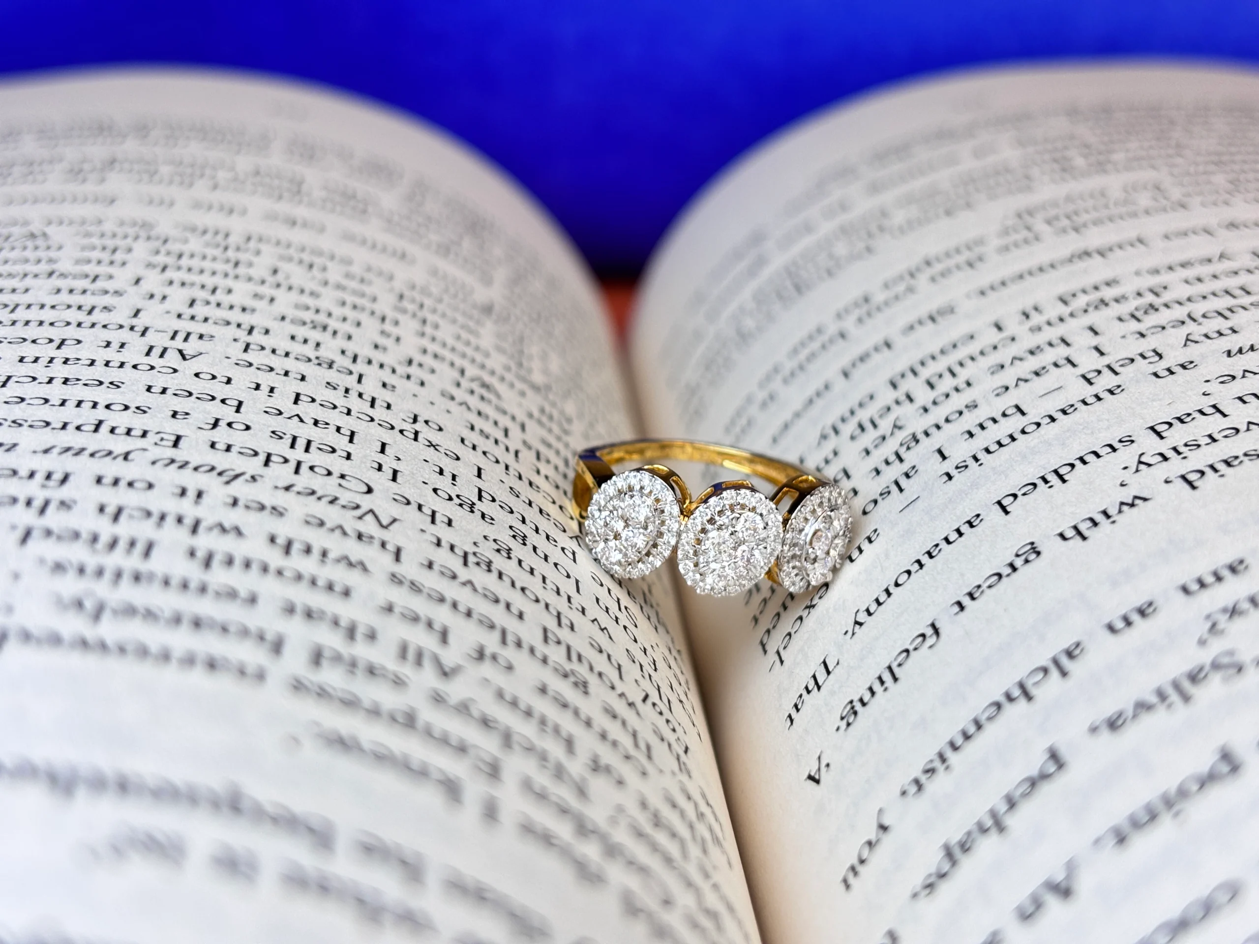 Triple Halo Diamond Ring in 18KT Gold - Image 2