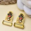 Floral Multi-Stone 925 Sterling Silver Gold-Plated Statement Earrings27