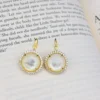 Moonstone Halo Drop Earrings