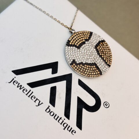 925 Sterling Silver Designer CZ Disc Pendant Necklace Fashion Jewelry Women