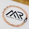 925 Sterling Silver Rose Gold Mesh Bracelet Magnetic Clasp Braided Bracelet