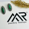 925 Silver Green Gemstone Earrings For Women